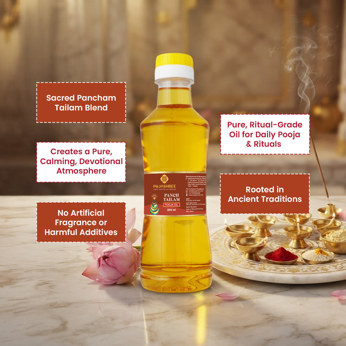 Panch Tailam Puja Oil by Pujashree | Sanatana Journey