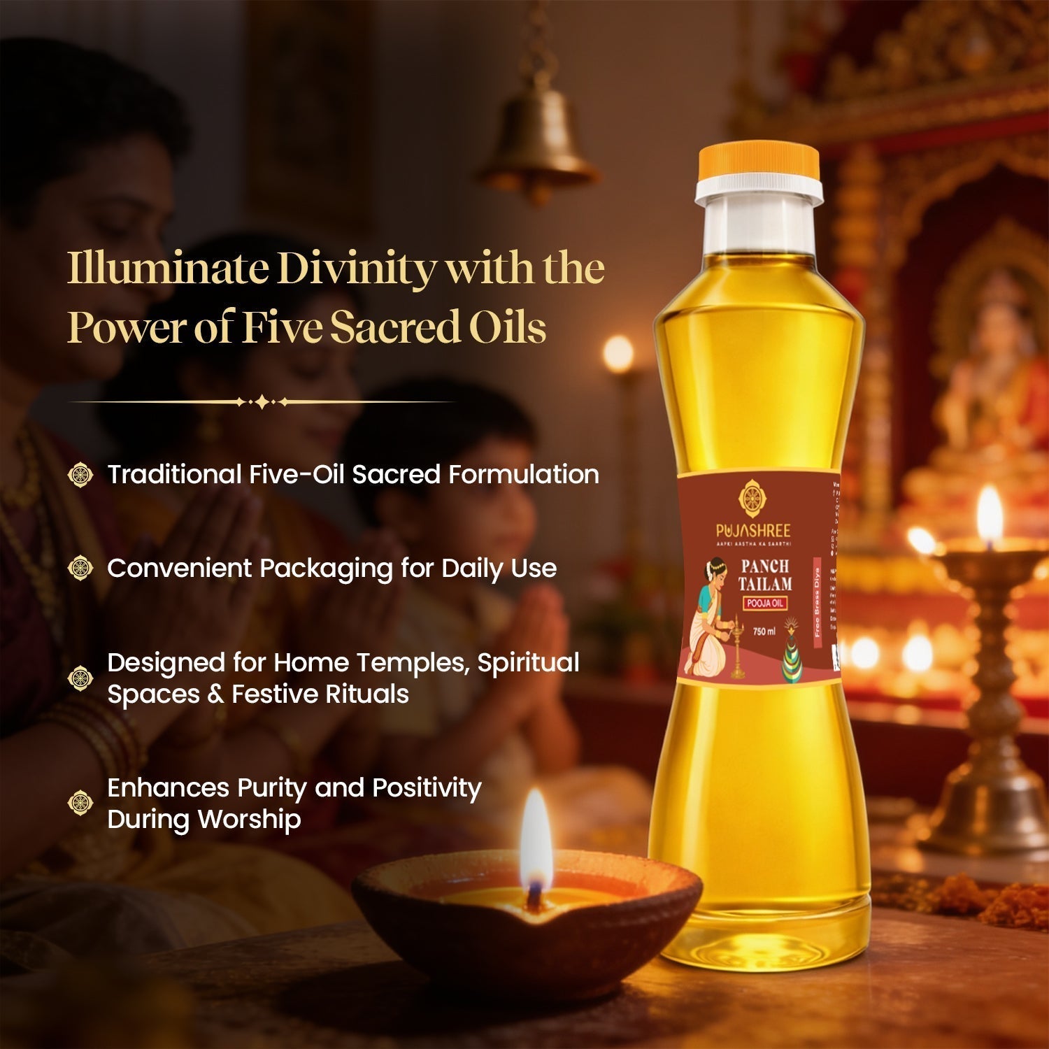 Panch Tailam Puja Oil by Pujashree | Sanatana Journey