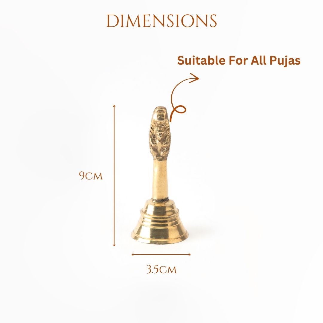Pooja Bell (Ghanti) – Pure Brass Bell for Mandir