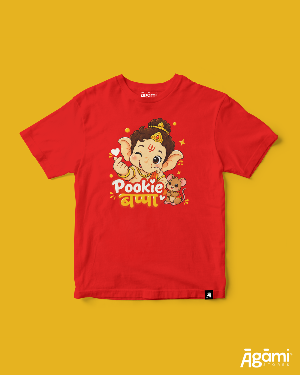 Pookie Bappa Ganesh Kids' T-Shirt - Red