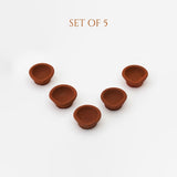 Decorative Clay Diyas - Handcrafted for Diwali (Set of 5 & 10)