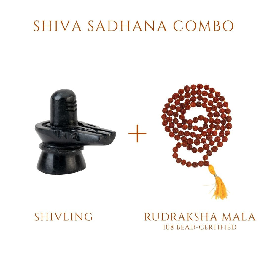 Shivling and Rudraksh Mala Combo