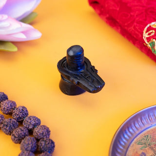 Shivling – Black Stone Shivlinga Pure Symbol of Lord Shiva for Pooja (2.5 inches)