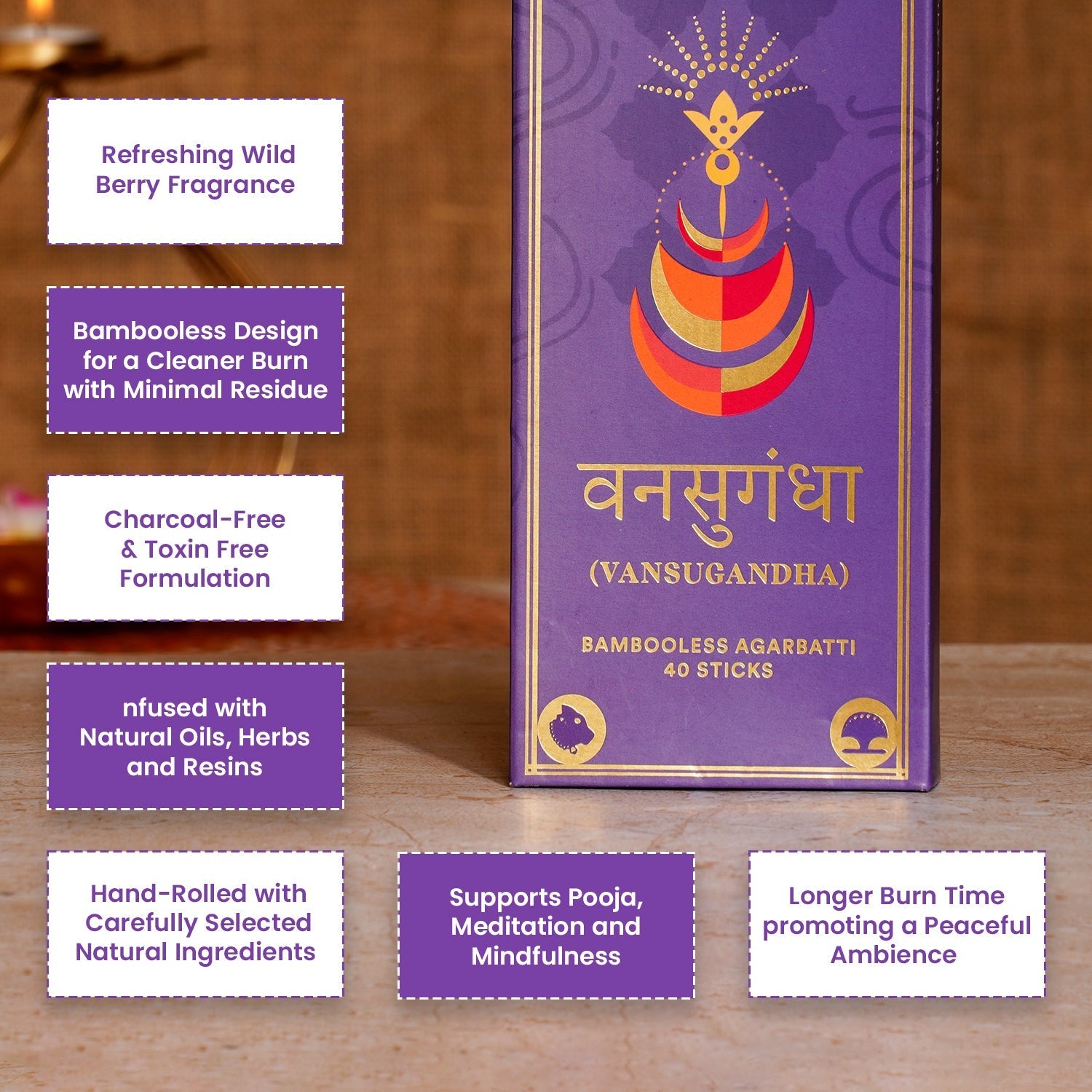 Vansugandha Bambooless Agarbatti – Fresh Aroma for a Calm Mind & Sacred Surroundings