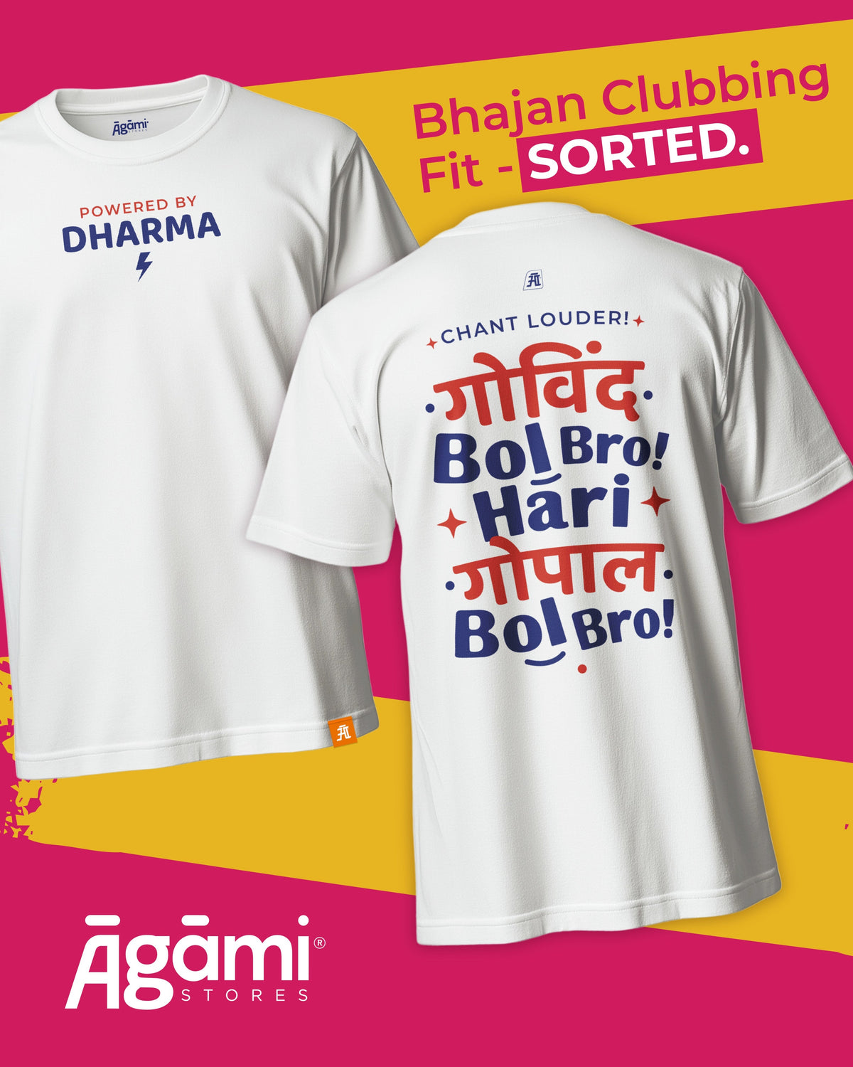 Govind Bol Bro Devotional T-Shirt - White