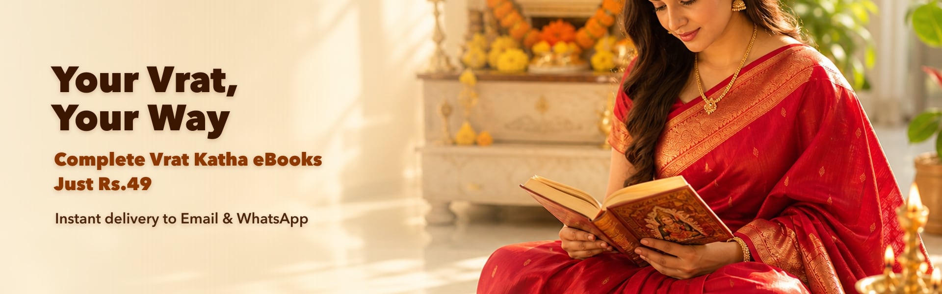 Vrat Katha eBooks online - complete Hindi puja vidhi and katha guide at just Rs.49 instant download