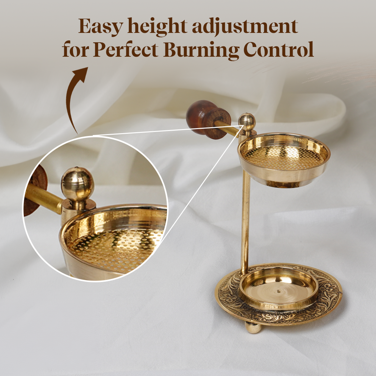 Divine Aroma Brass Diffuser Set with Pure Bhimseni Kapur by Pujashree | Sanatana Journey