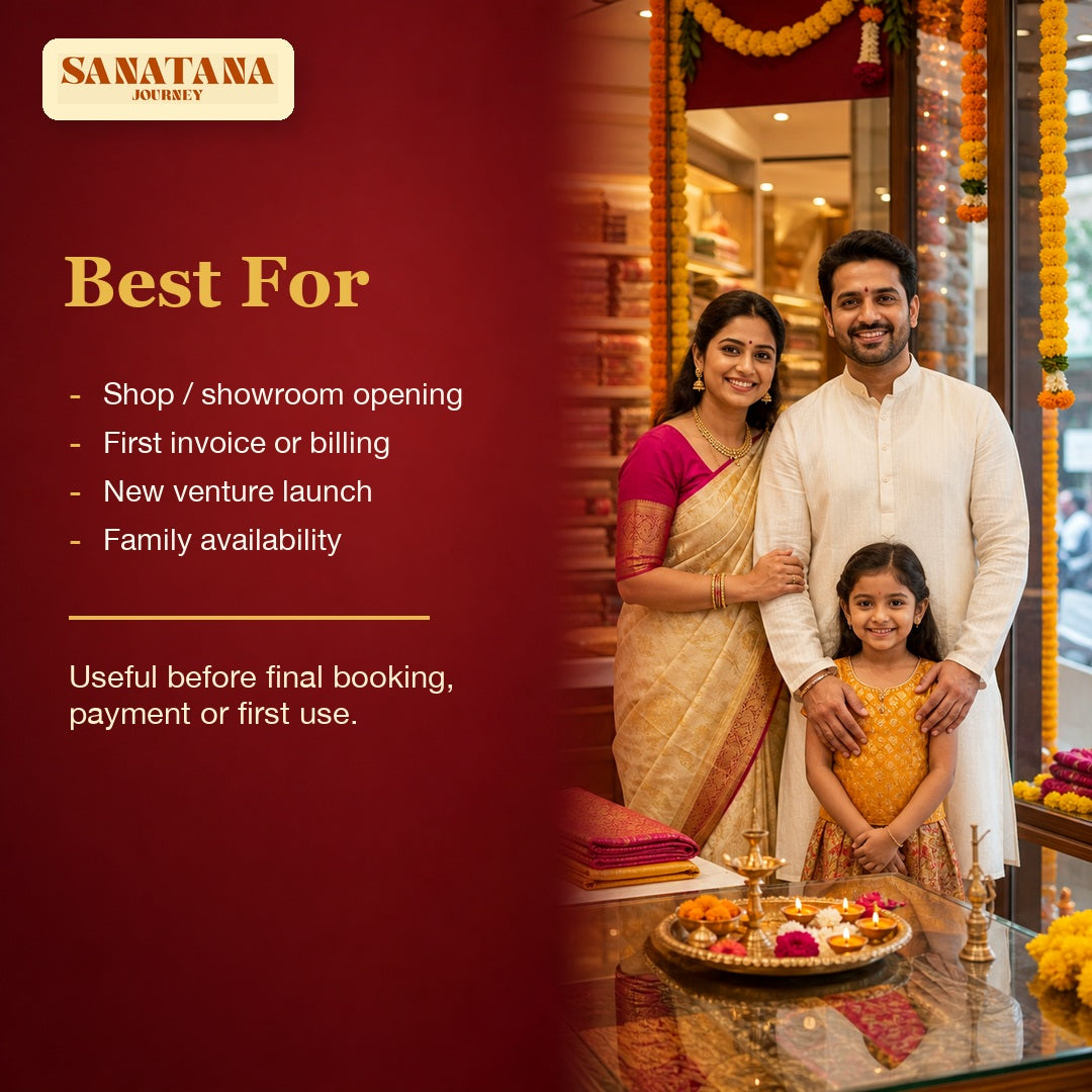 Business opening muhurat for shop showroom and new venture launch
