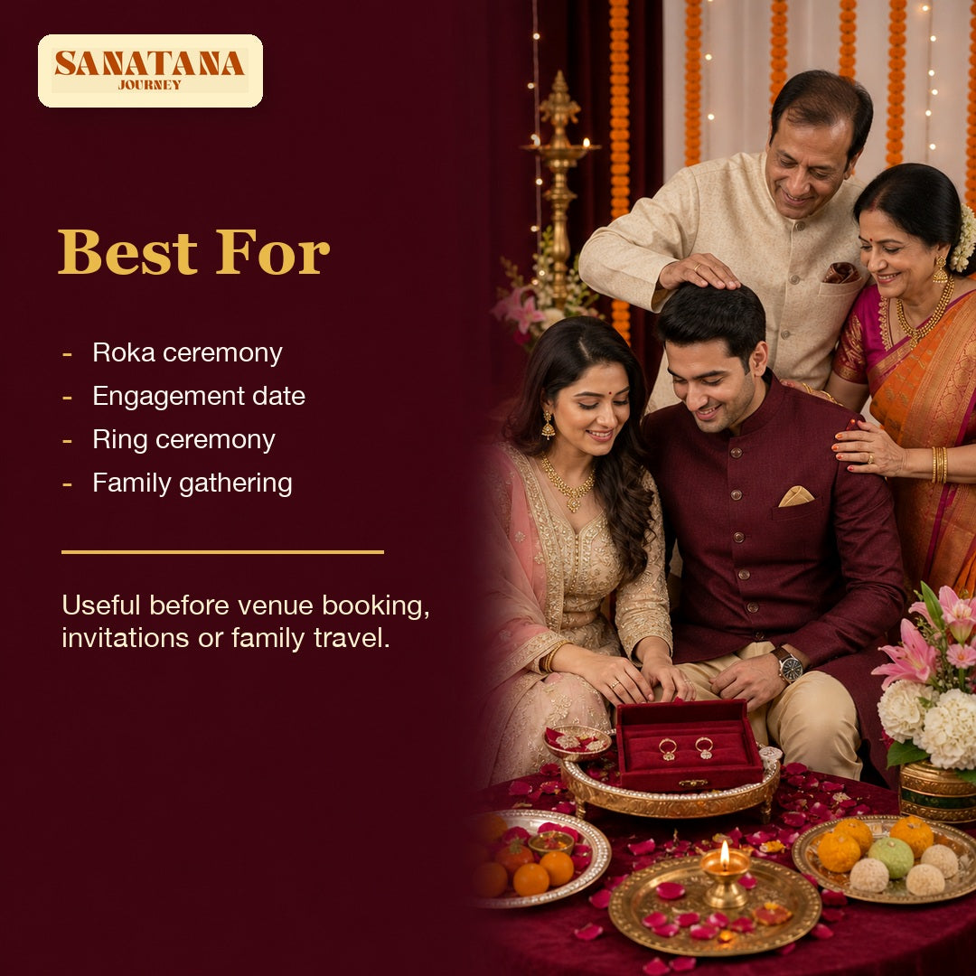 Roka engagement ring ceremony and family gathering muhurat consultation