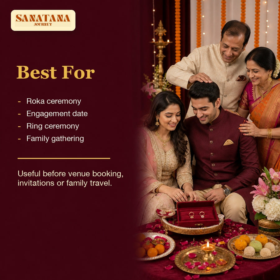 Roka engagement ring ceremony and family gathering muhurat consultation