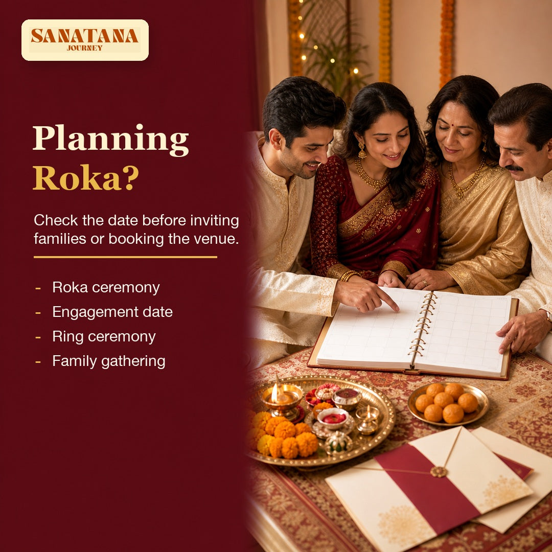 Choose an auspicious date before roka engagement or ring ceremony