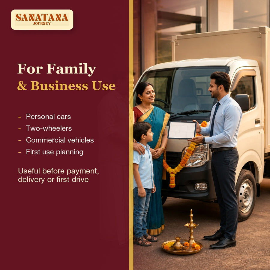 Vehicle purchase muhurat for family and business vehicle use