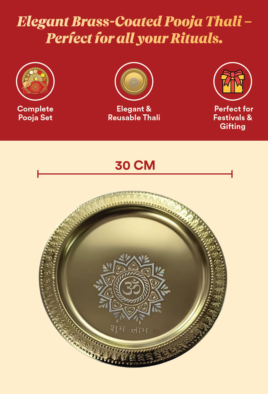 Dainik Pooja Combo - Complete Weekly Pooja Kit with Pooja Thali (All-in-One Set)