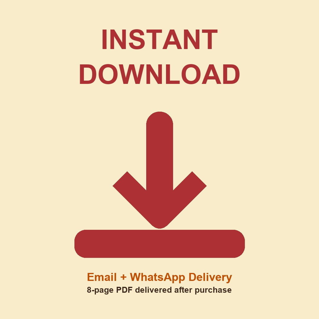Instant download Vaibhav Laxmi Vrat Katha Hindi and English eBook image showing Email and WhatsApp PDF delivery after purchase