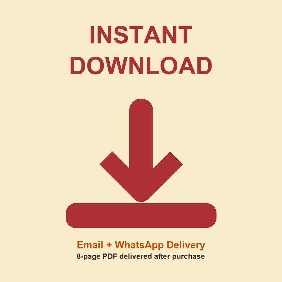 Instant download Vaibhav Laxmi Vrat Katha Hindi and English eBook image showing Email and WhatsApp PDF delivery after purchase
