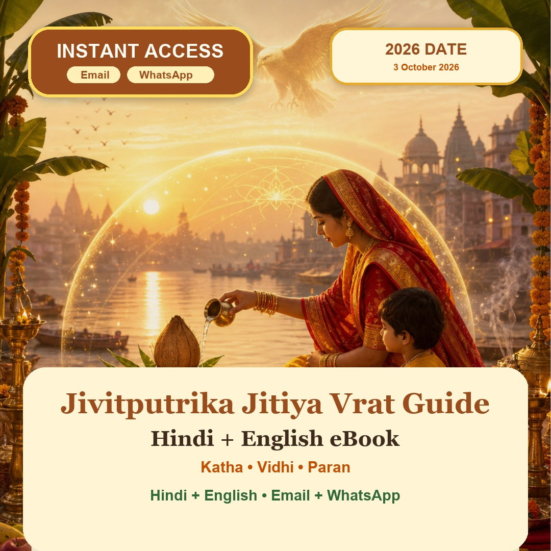Jivitputrika Jitiya Vrat Guide Hindi and English eBook cover with instant access by Email and WhatsApp