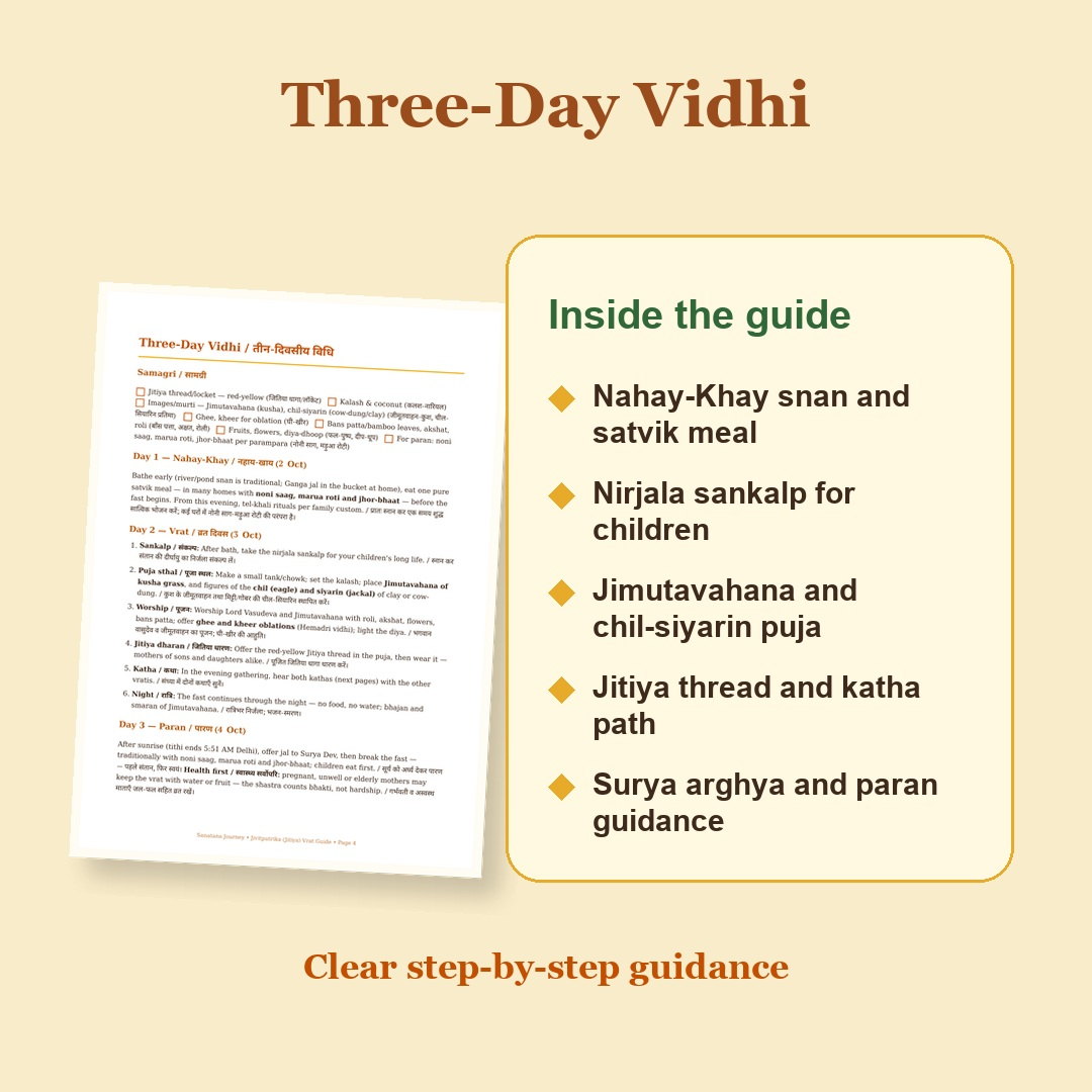 Jivitputrika Jitiya Vrat Guide Hindi and English eBook three day puja vidhi preview