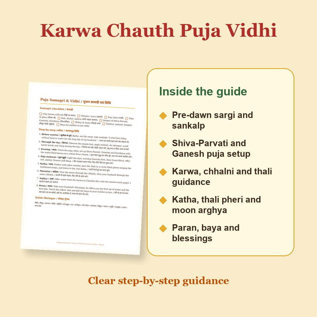 Karwa Chauth Vrat Guide 2026 puja vidhi preview with step-by-step ritual guidance