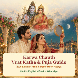 Karwa Chauth Vrat Katha 2026 eBook - Hindi-English Puja Guide