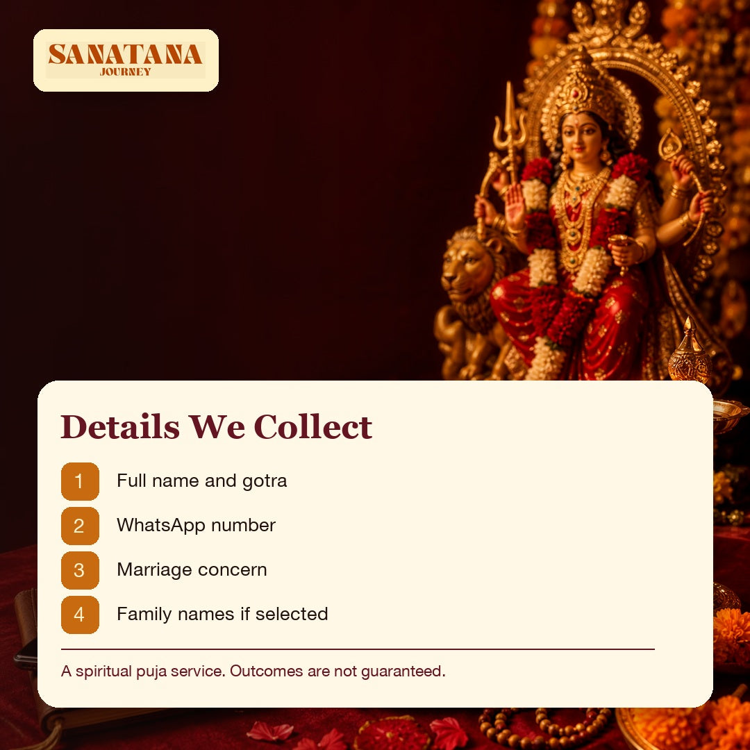 Katyayani puja details collected name gotra WhatsApp marriage concern family names