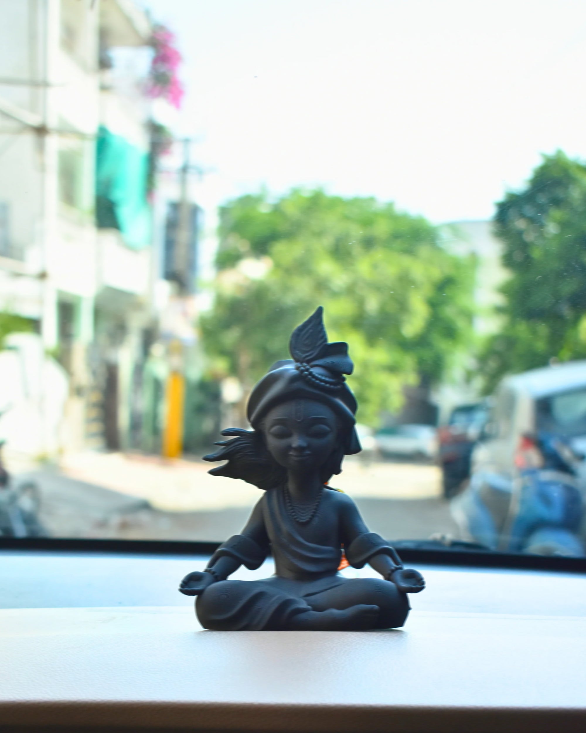 Meditating Krishna idol for home desk or meditation space