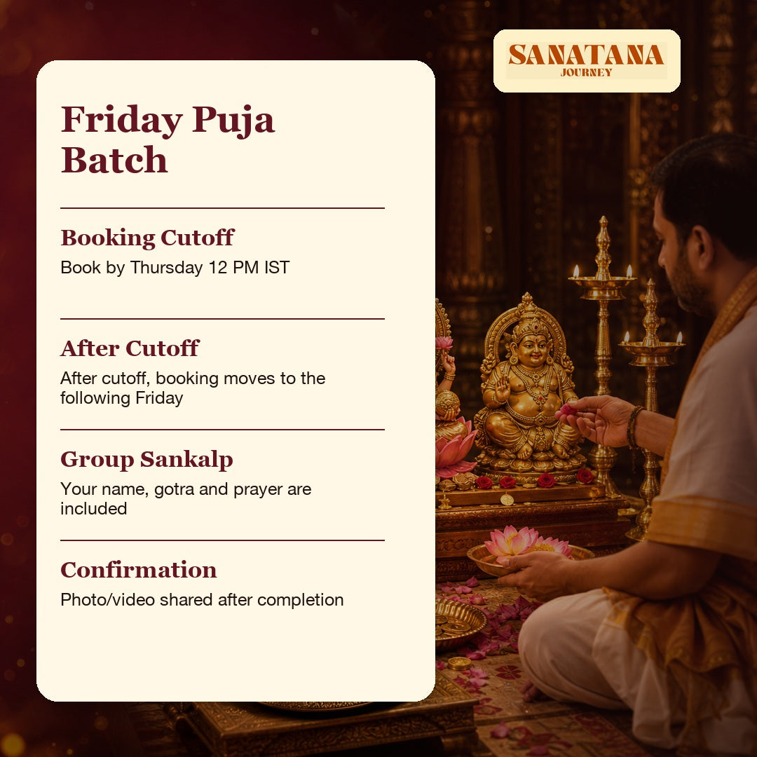 Lakshmi Kubera Friday puja batch booking cutoff