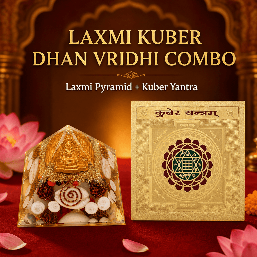 Laxmi Kuber Dhan Vridhi Combo with Laxmi Pyramid and Kuber Yantra