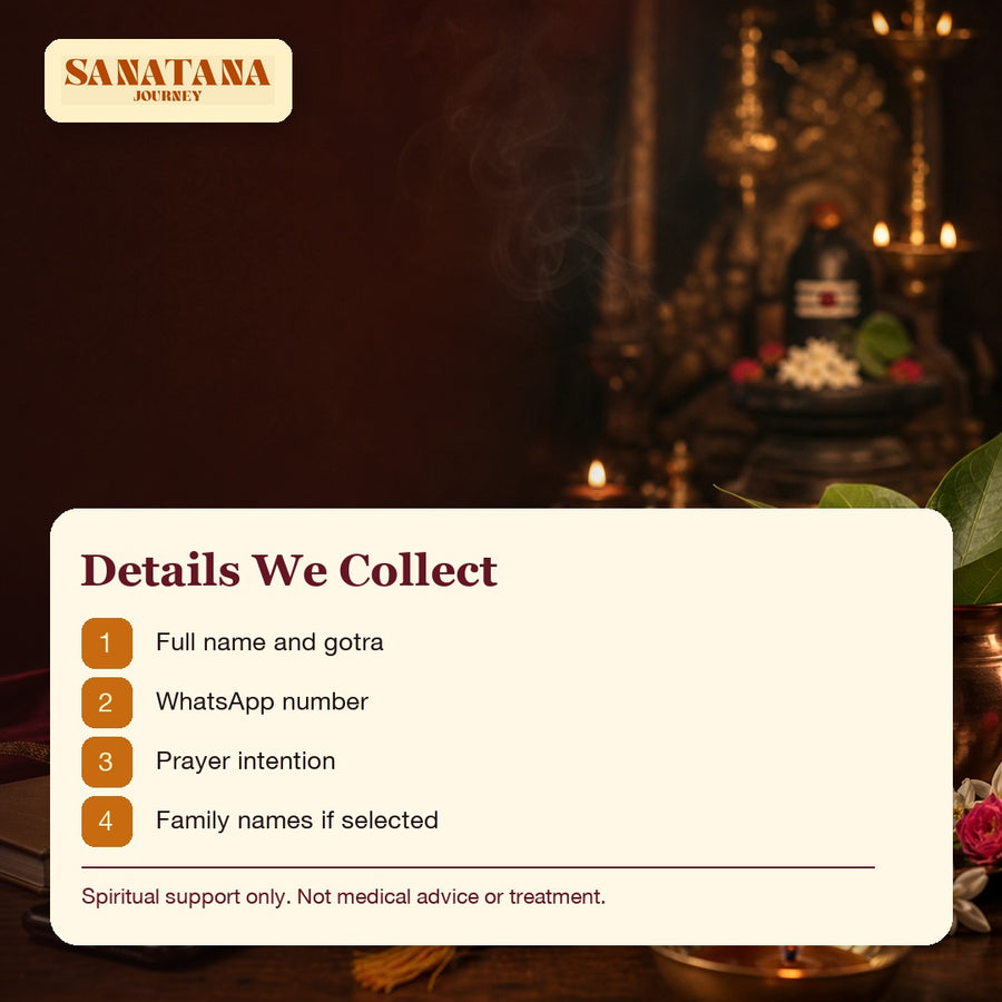 Maha Mrityunjaya puja details collected name gotra WhatsApp prayer intention
