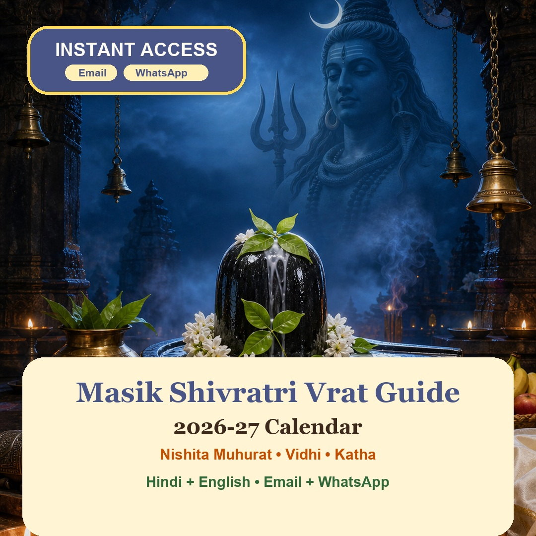 Masik Shivratri Vrat Guide Hindi and English eBook cover with instant access by Email and WhatsApp