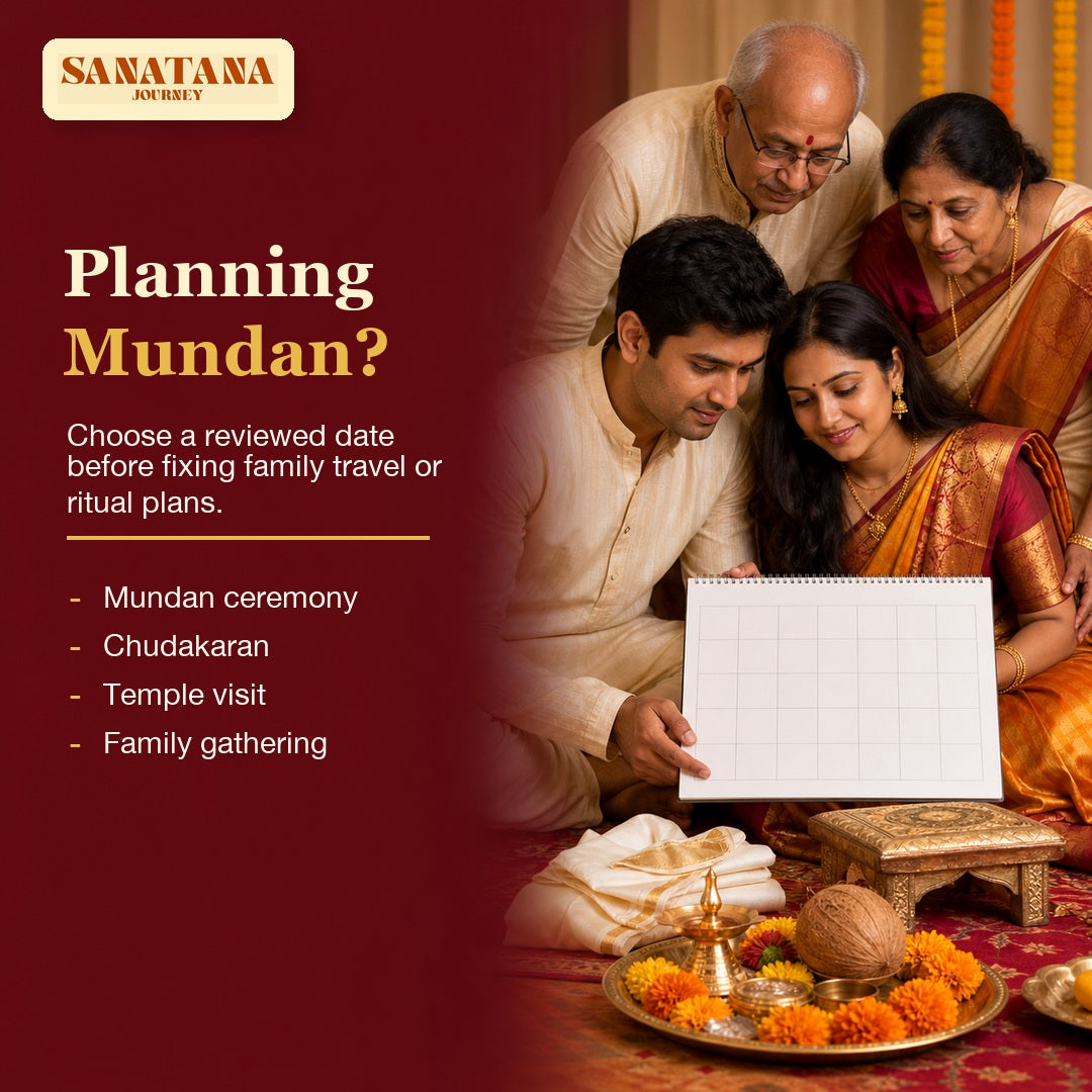 Choose an auspicious date for mundan or chudakaran ceremony