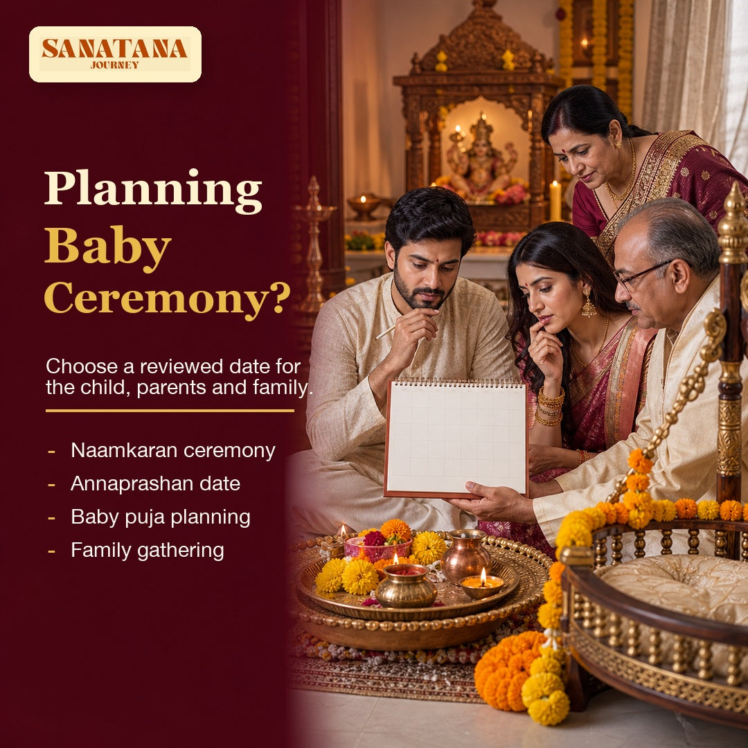 Choose an auspicious date for naamkaran baby ceremony