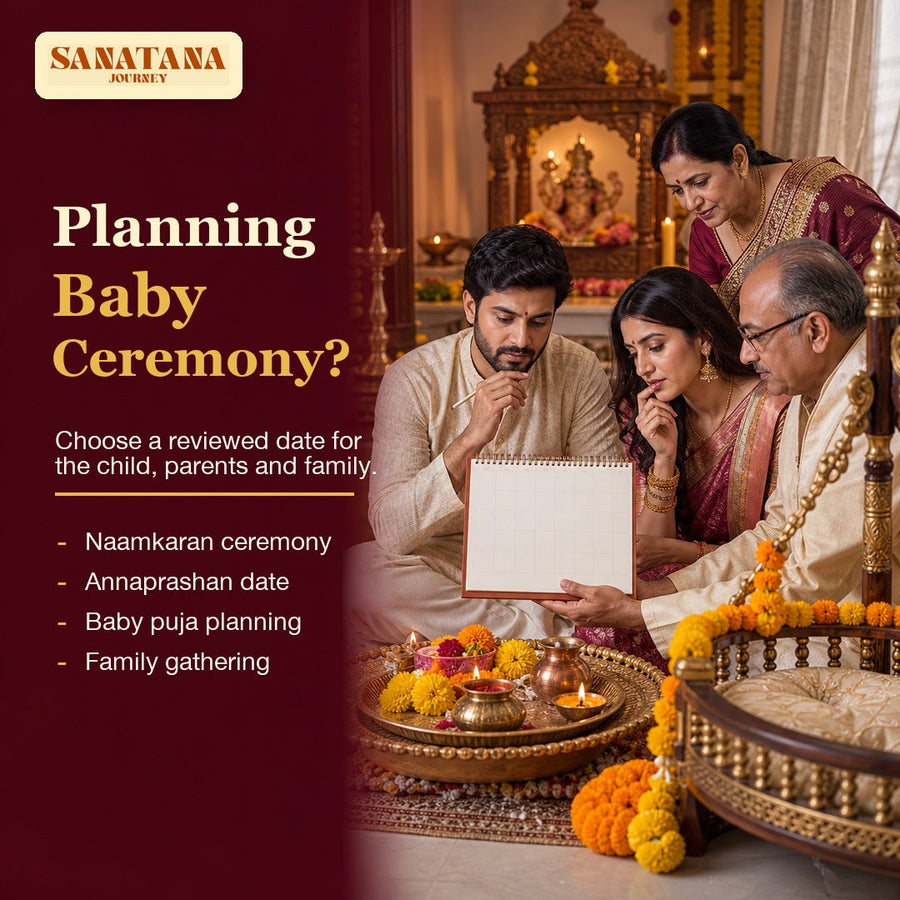 Choose an auspicious date for naamkaran baby ceremony