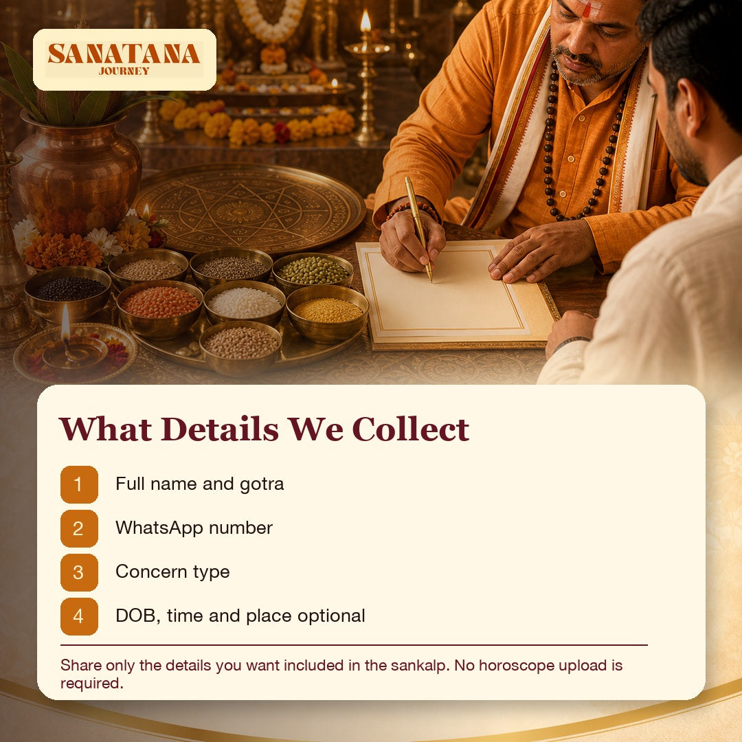 Navgrah Puja details collected name gotra concern and optional birth details