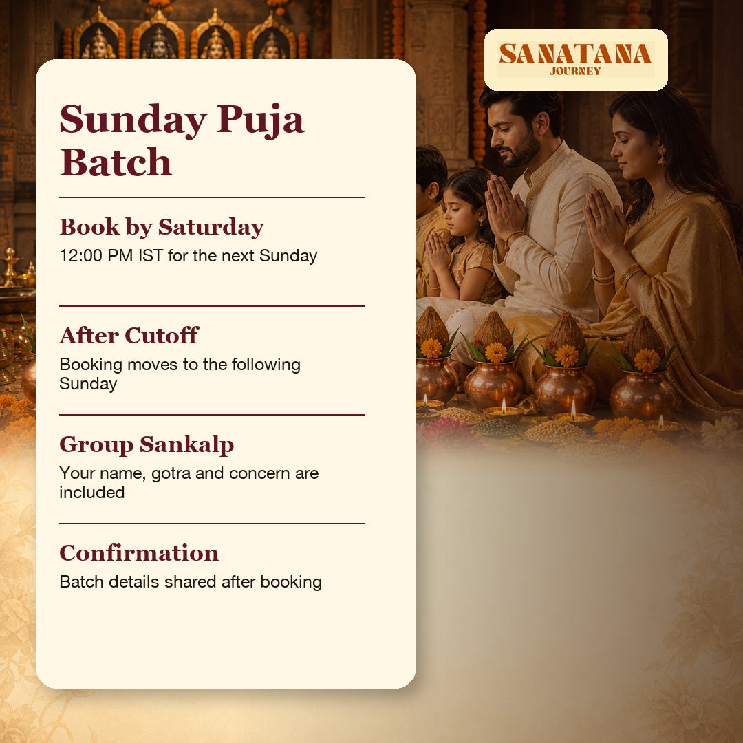 Navgrah Puja Sunday booking cutoff Saturday 12 PM IST
