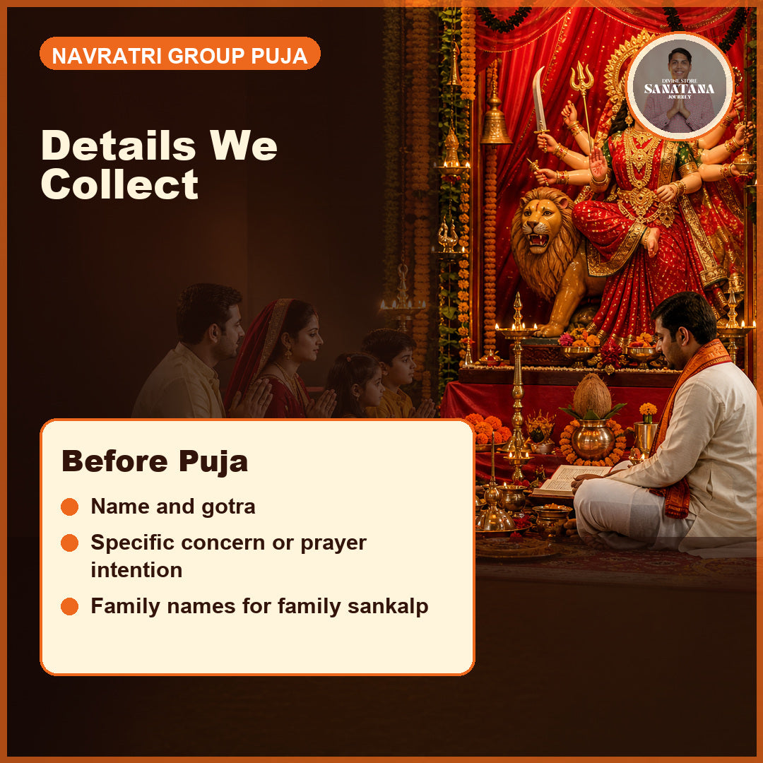 Navratri Durga Puja details collected name gotra concern family names