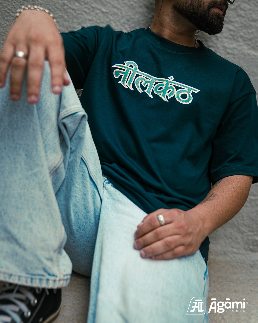 Neelkanth Mahadev T-Shirt - Teal Blue