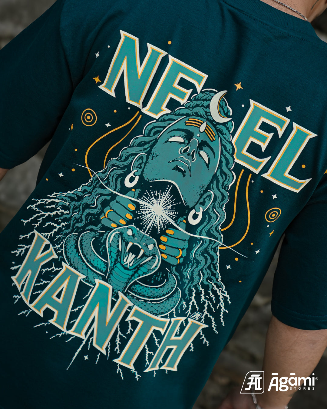 Neelkanth Mahadev T-Shirt - Teal Blue