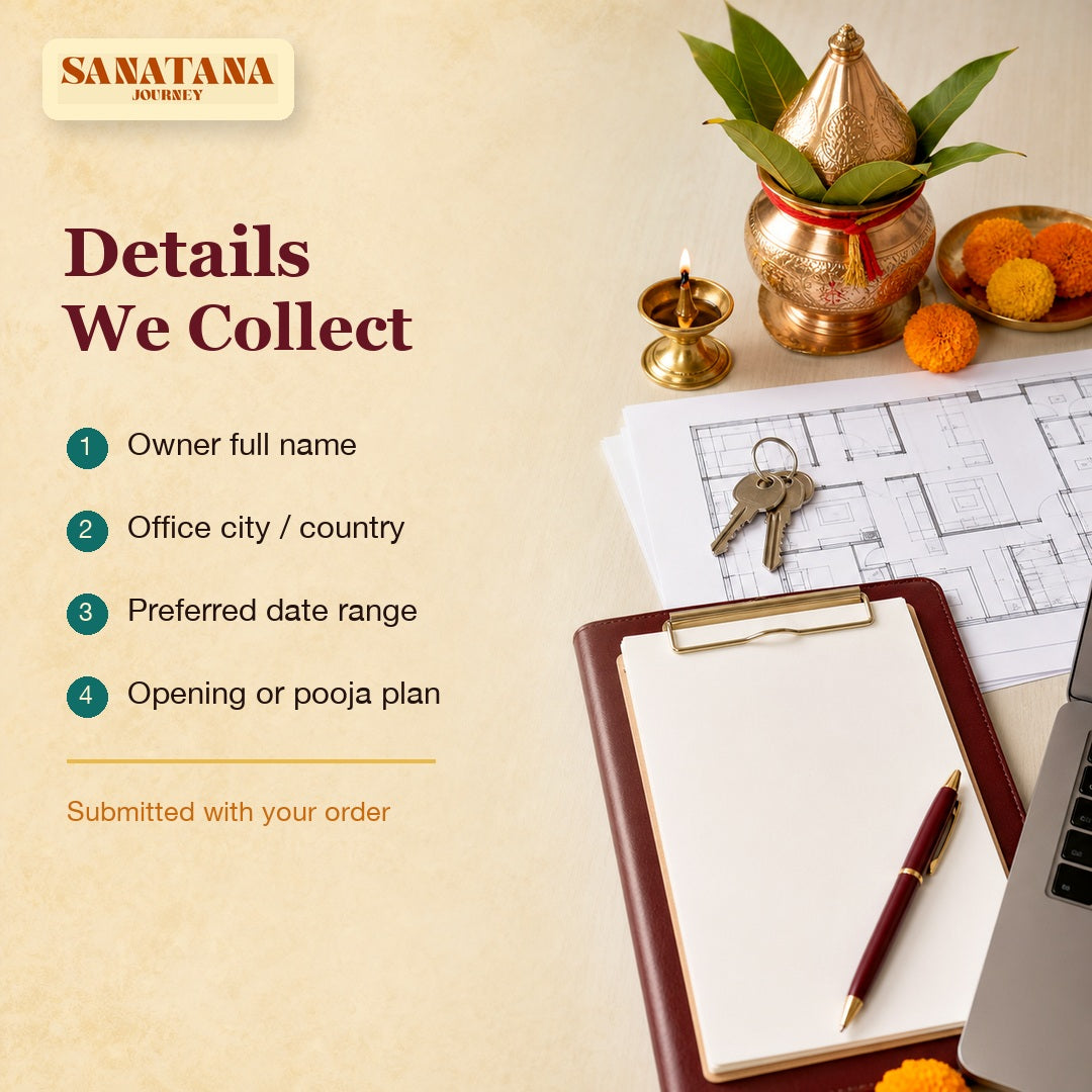 Details collected for new office pooja muhurat consultation