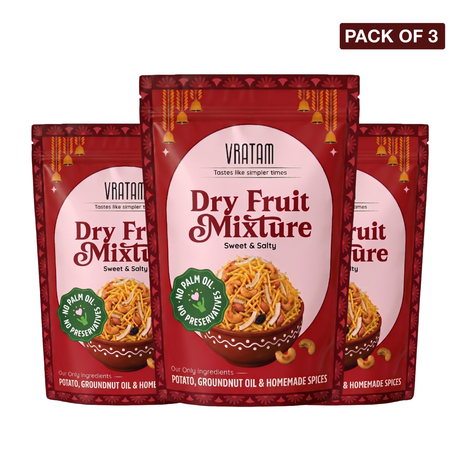 Vratam Dry Fruit Falhari Mixture packs for vrat-friendly snacking