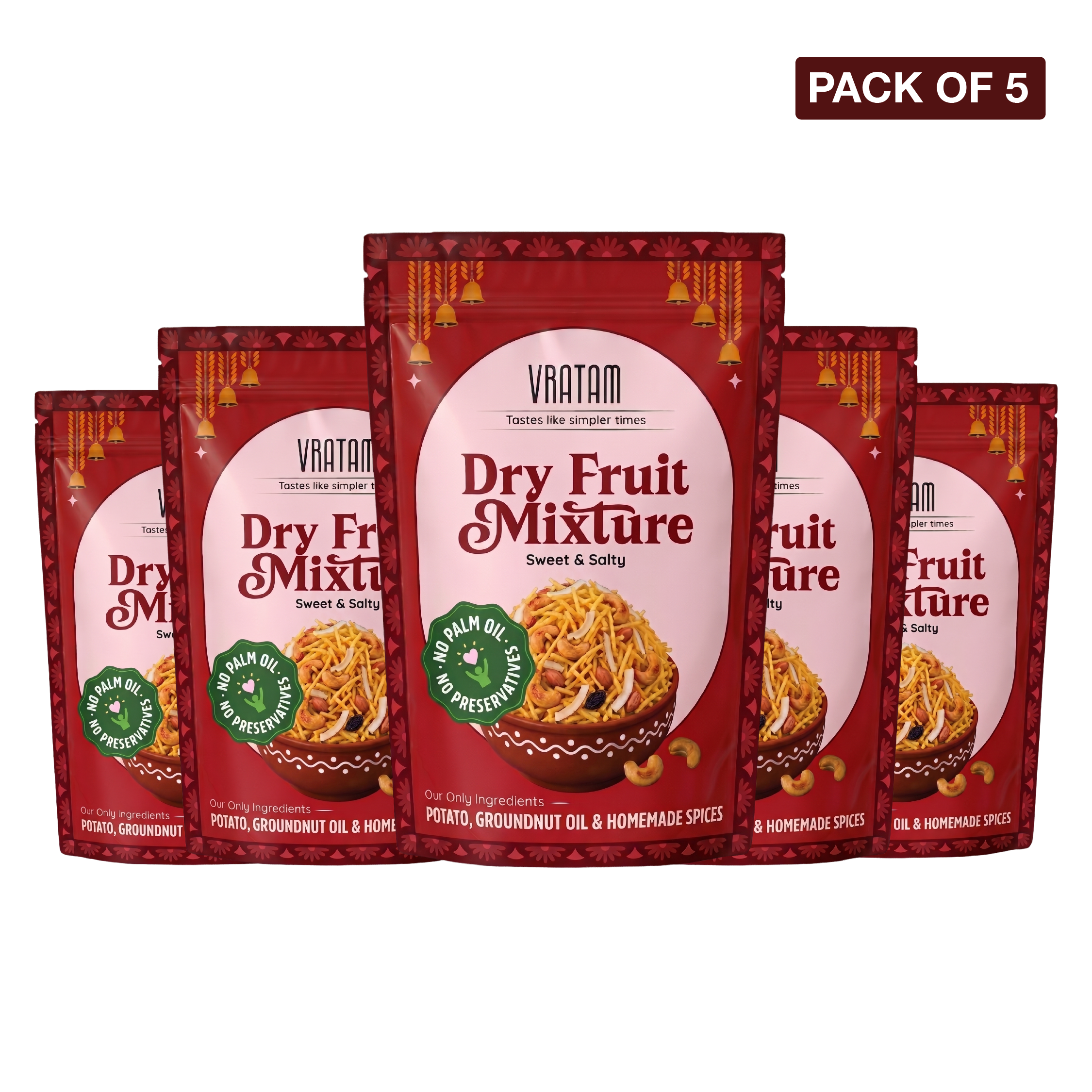 Vratam Dry Fruit Falhari Mixture – Pack of 3 or 5