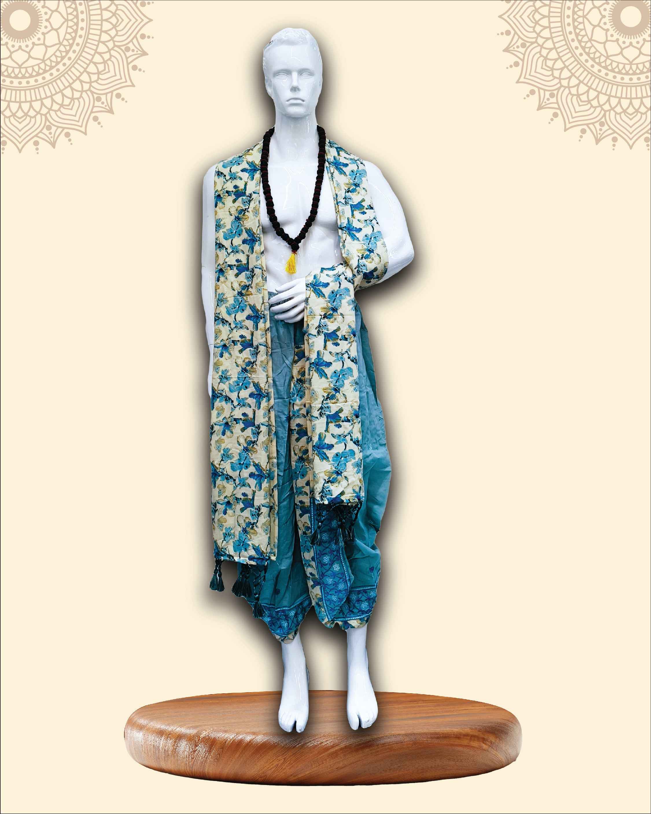 Angvastra – Cotton Dhoti & Angvastra Set by Pujashree | Sanatana Journey