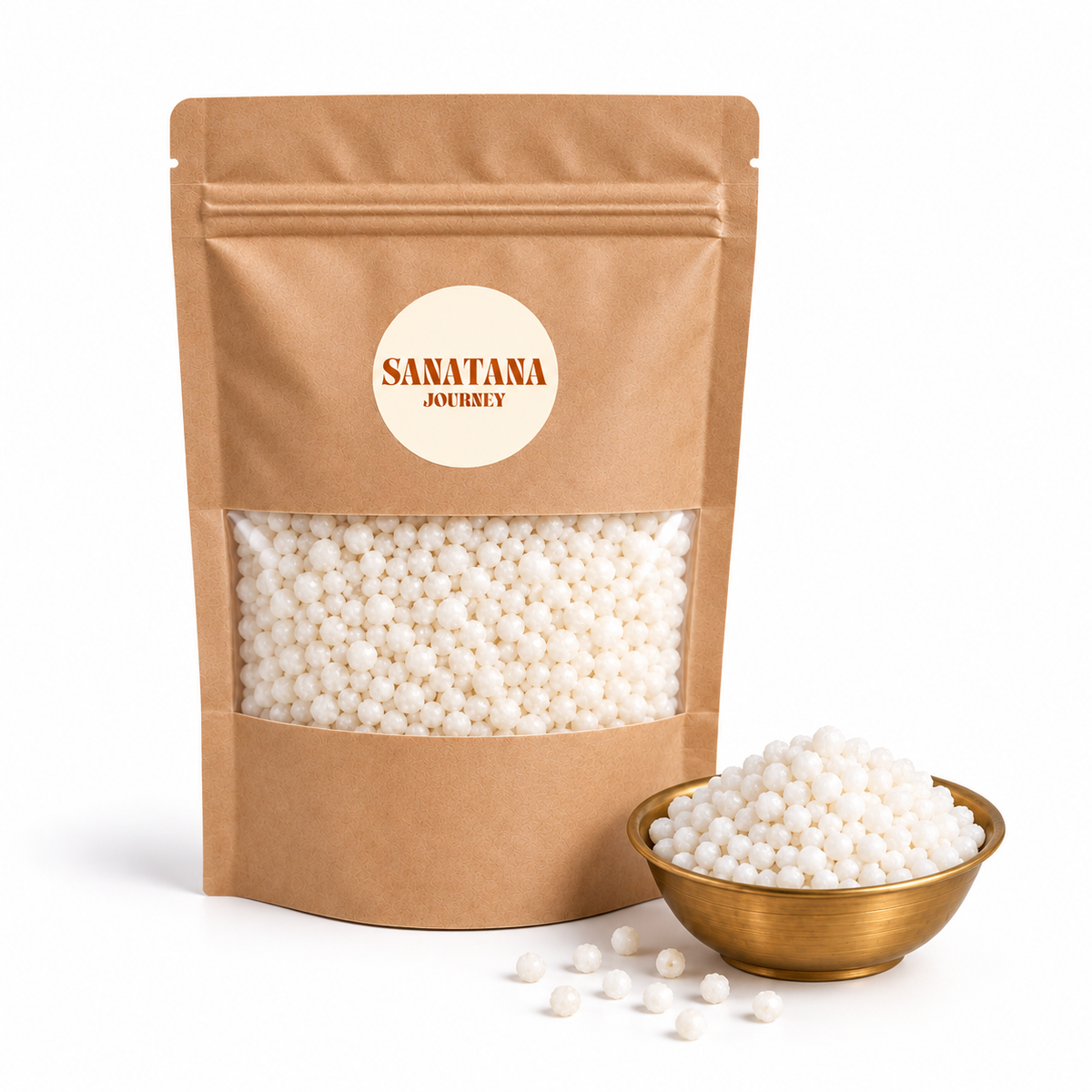 Prasad Dana Elaichi Dana in Sanatana Journey kraft packaging