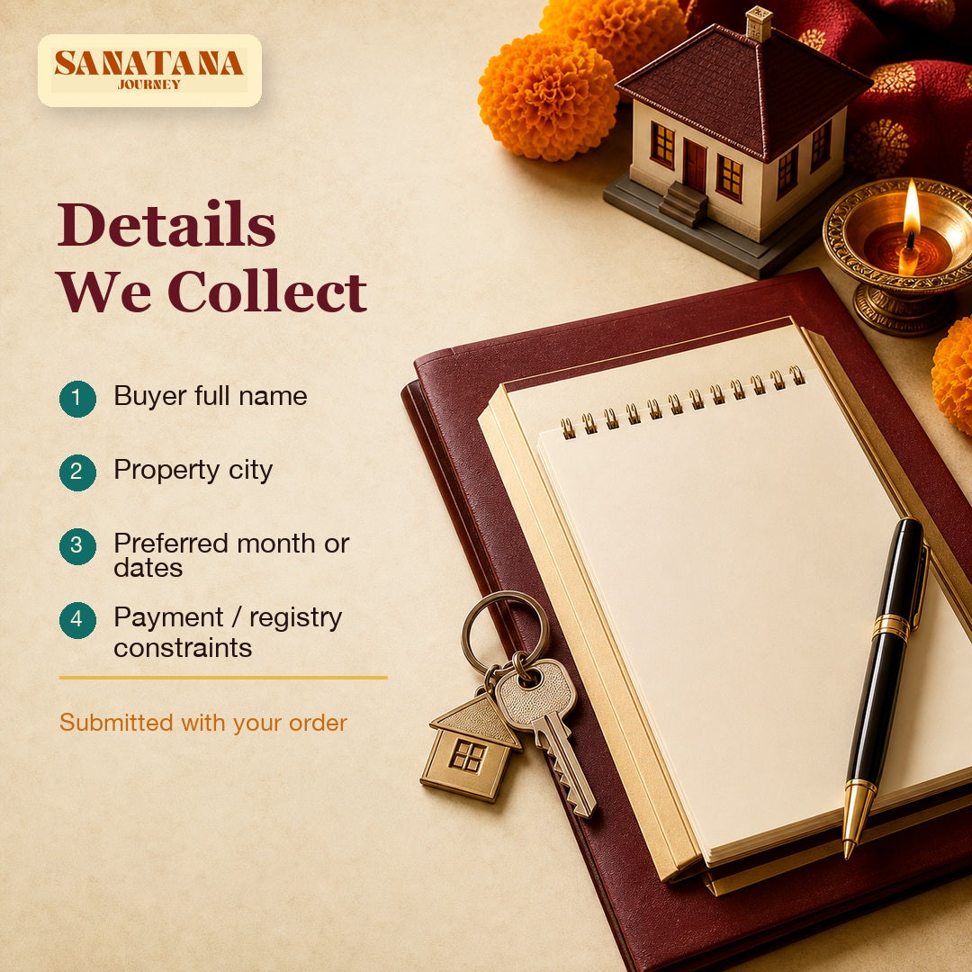 Details collected for property purchase muhurat consultation