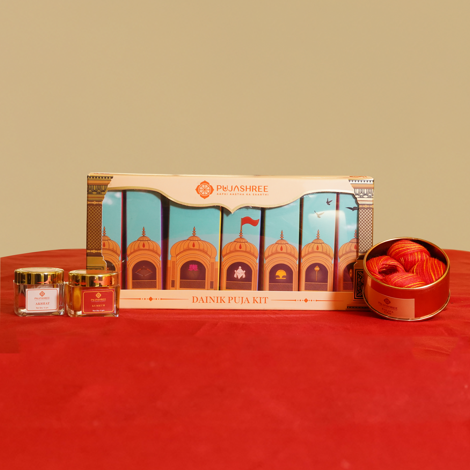 Mangal Tilak Combo – Weekly Puja Kit with Shubh Tilak Kit – Dainik Puja Combo by Pujashree | Sanatana Journey