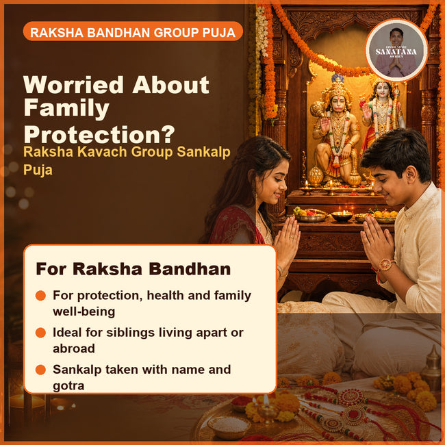 Raksha Bandhan Raksha Kavach Group Sankalp Puja for family protection