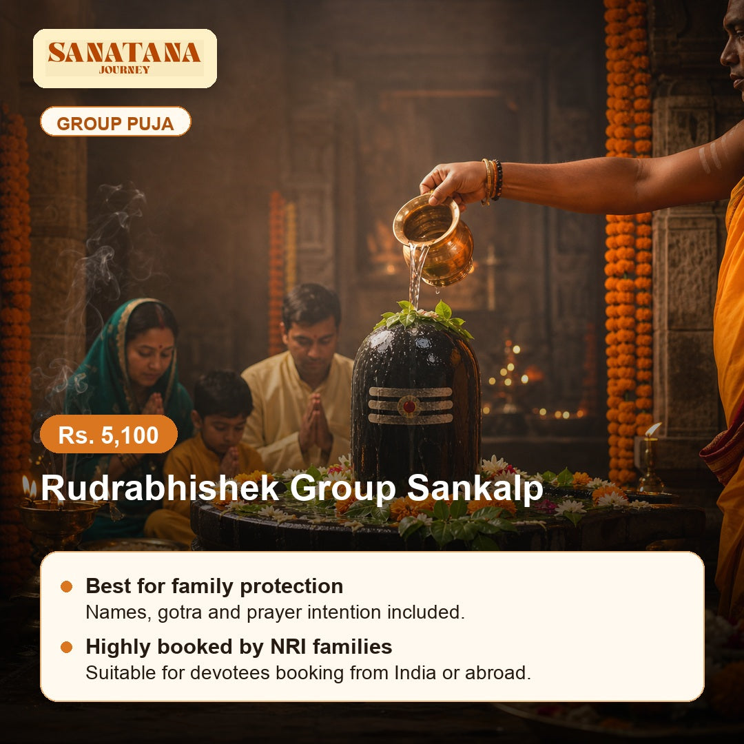 Rudrabhishek Group Sankalp Puja with Sanatana Journey logo