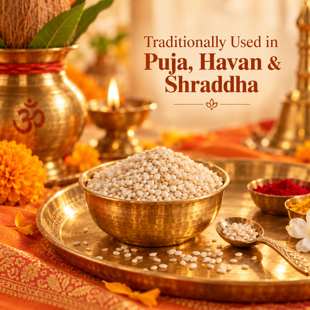 Safed Til traditionally used in puja havan and Shraddha