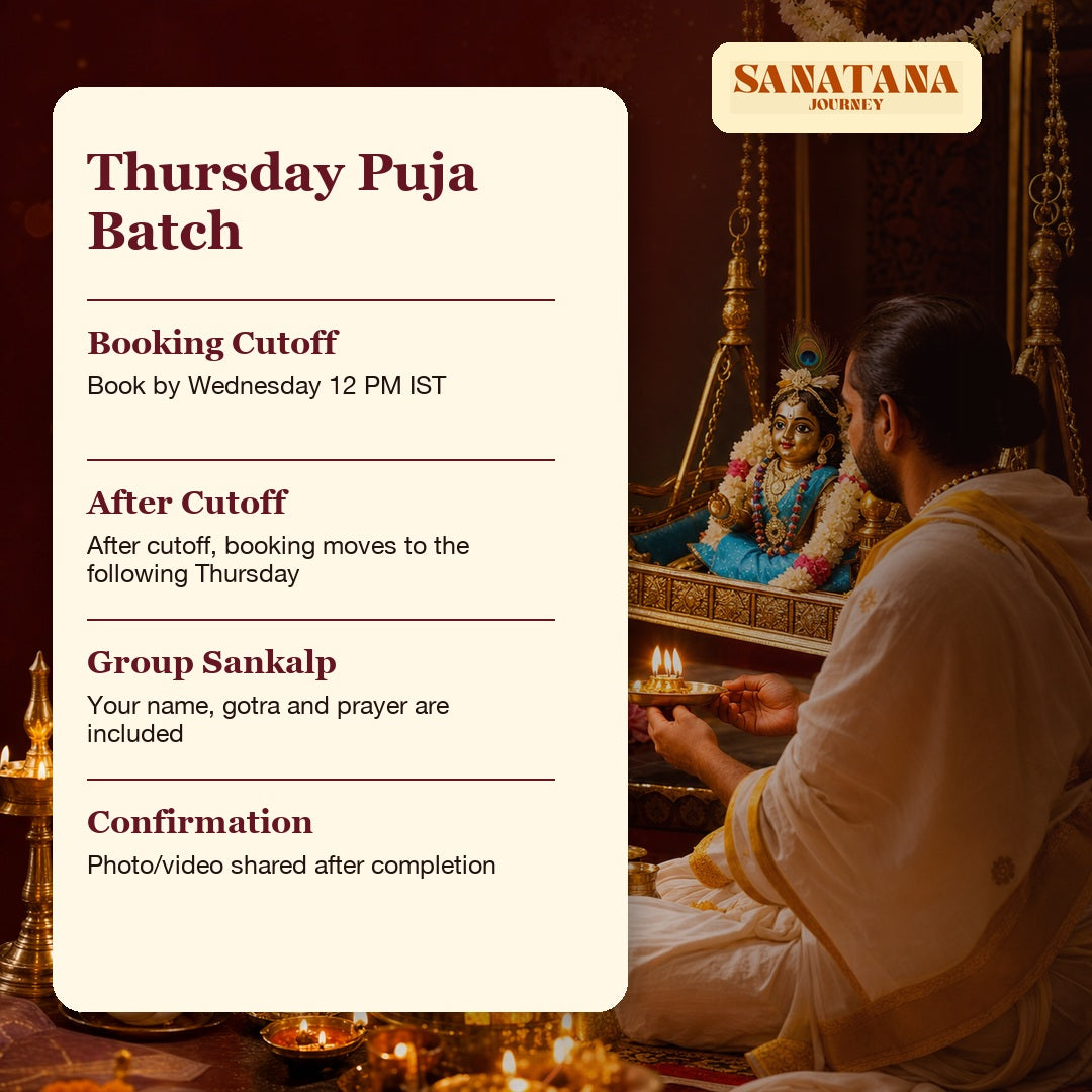 Santan Gopal Thursday puja batch booking cutoff