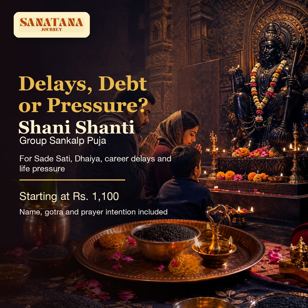 Shani Shanti Group Sankalp Puja for delays debt pressure and Sade Sati prayers