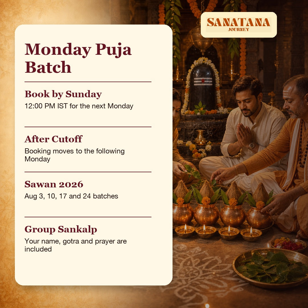 Solah Somvar Puja Monday batch cutoff Sunday 12 PM IST